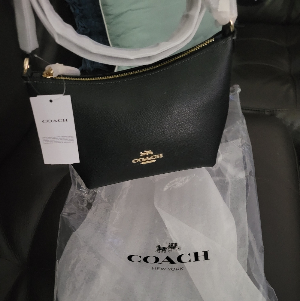 Coach Black Leather Crossbody Bag